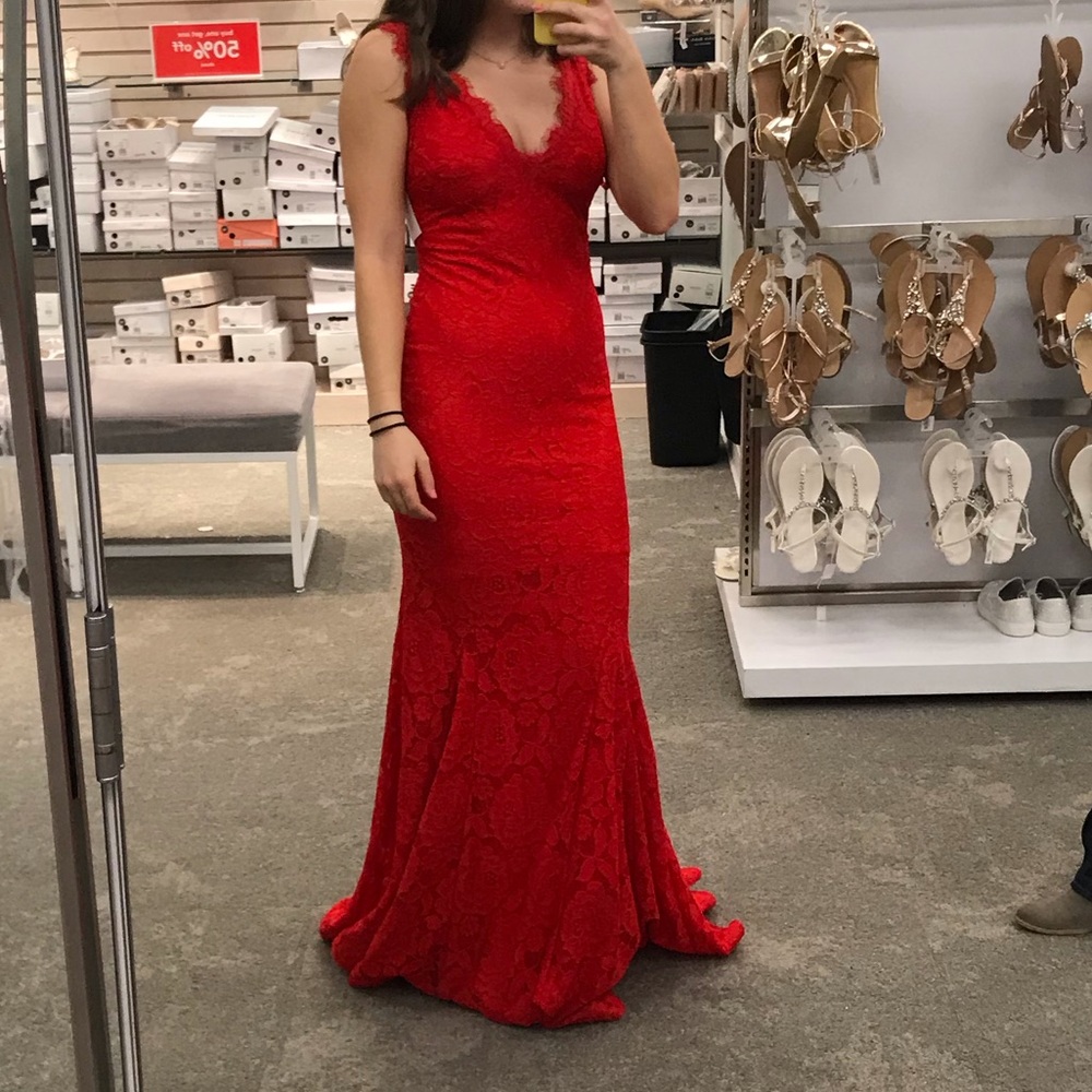 Red Lace Gown
